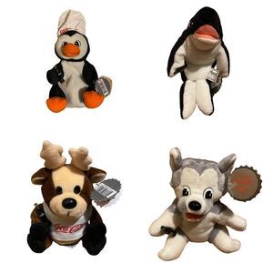 Collectible Coca Cola Brand Bean Bag Plush Set of 4 - Set # 4 1997 New With Tags